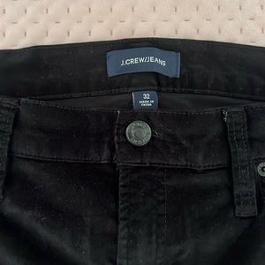 J. Crew pants in Black Velvet, gently used straight leg, size 32